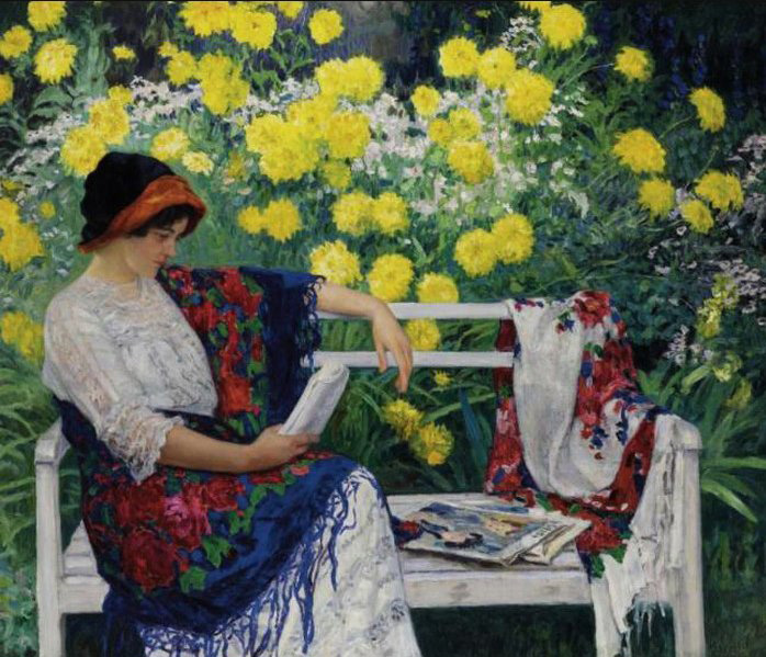 reading in the garden